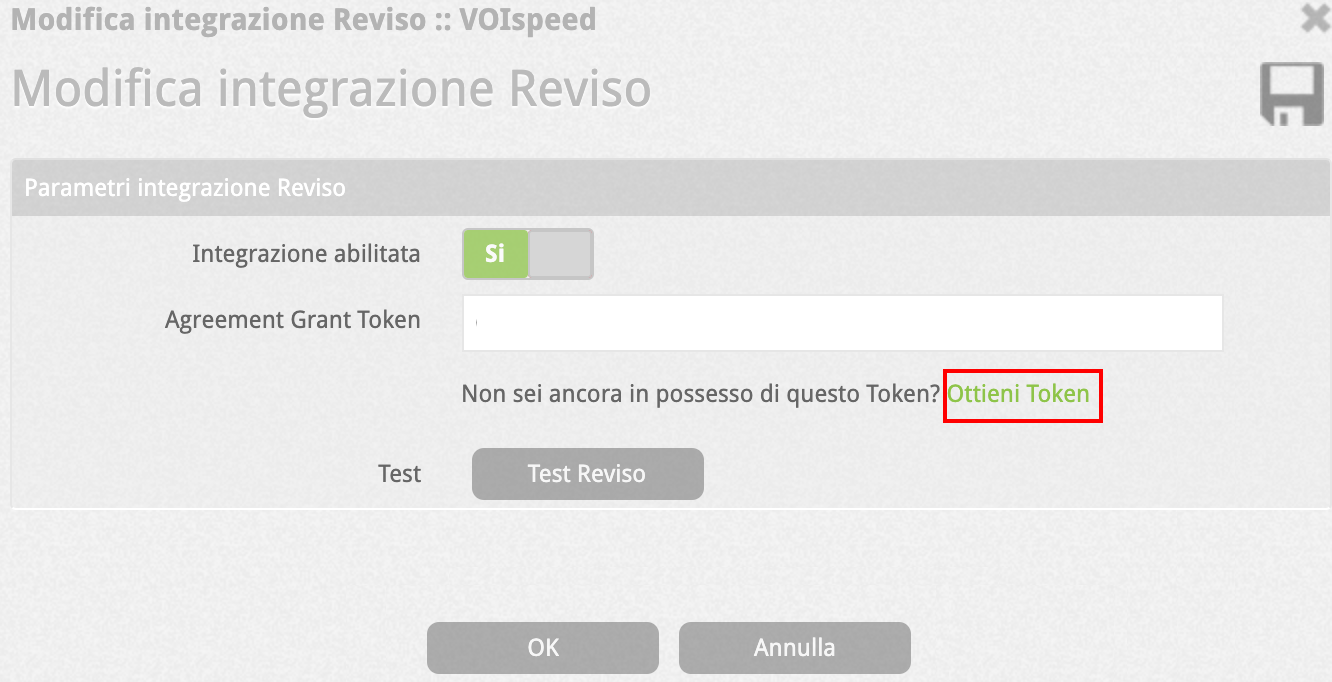 Reviso: prima attivazione | Manualistica VOIspeed