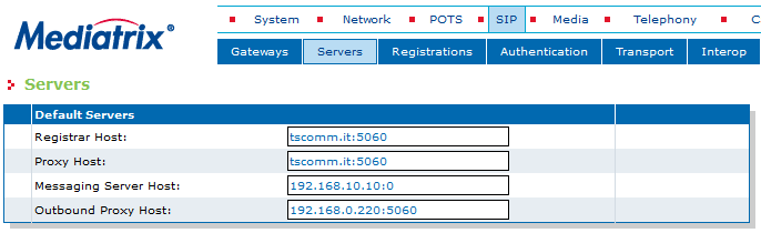 Enterprse SIP Servers