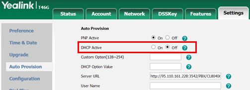 DHCP Provisioning