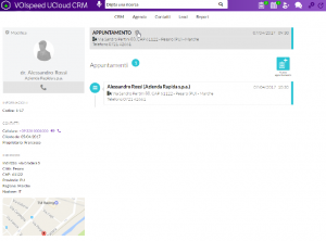 CRM: dettaglio appuntamento