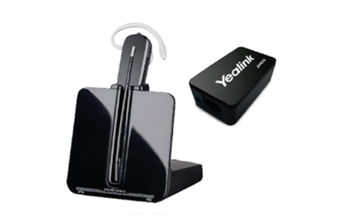 Cuffia Plantronics CS540 + Adattatore per telefoni IP Yealink T43U e T46U