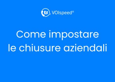 Impostare gli orari e il messaggio di chiusura sul centralino