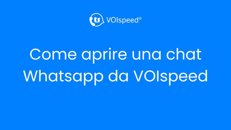 Come aprire una chat Whatsapp da VOIspeed